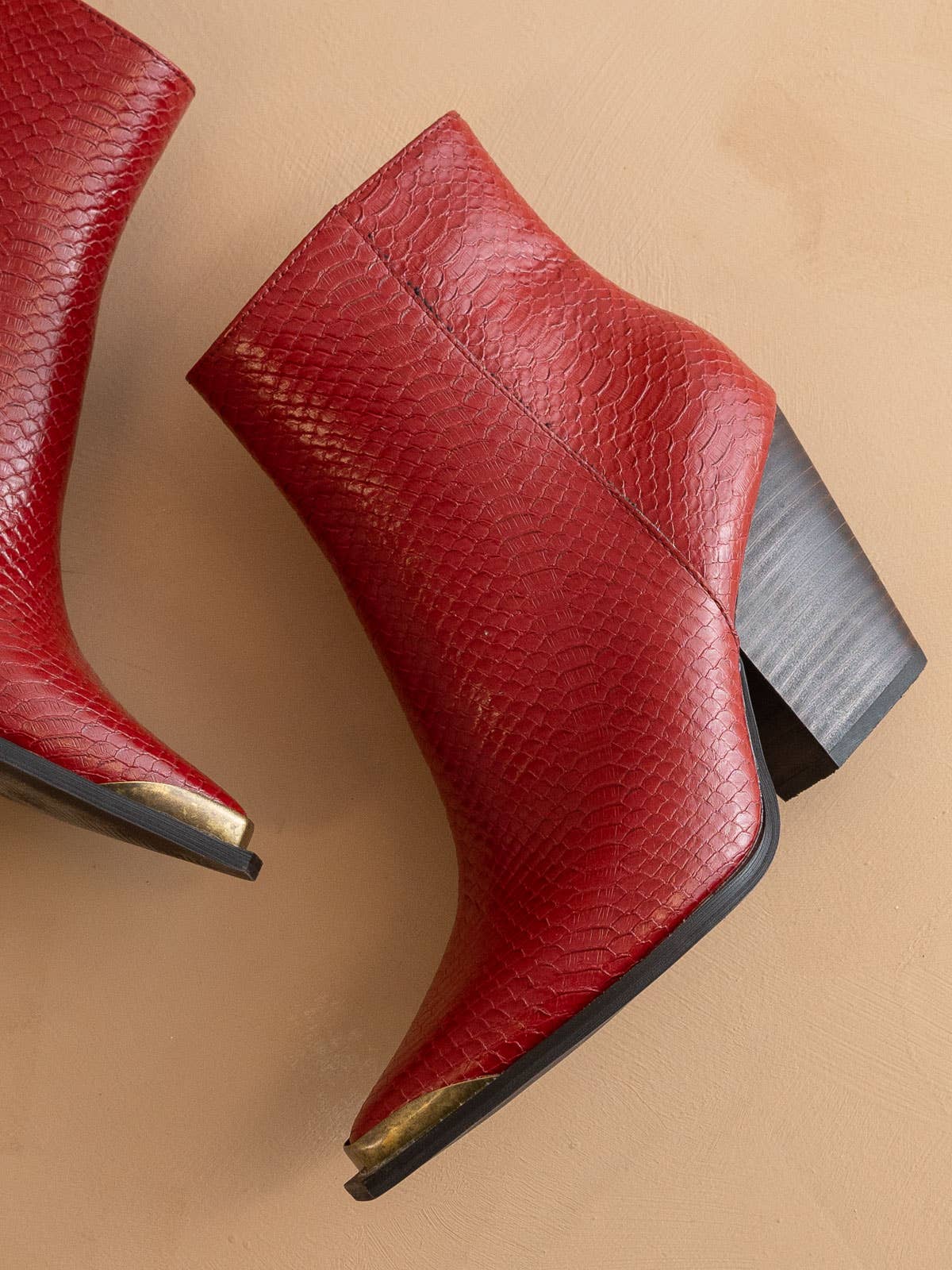 Frankie Red Pointed Toe Bootie