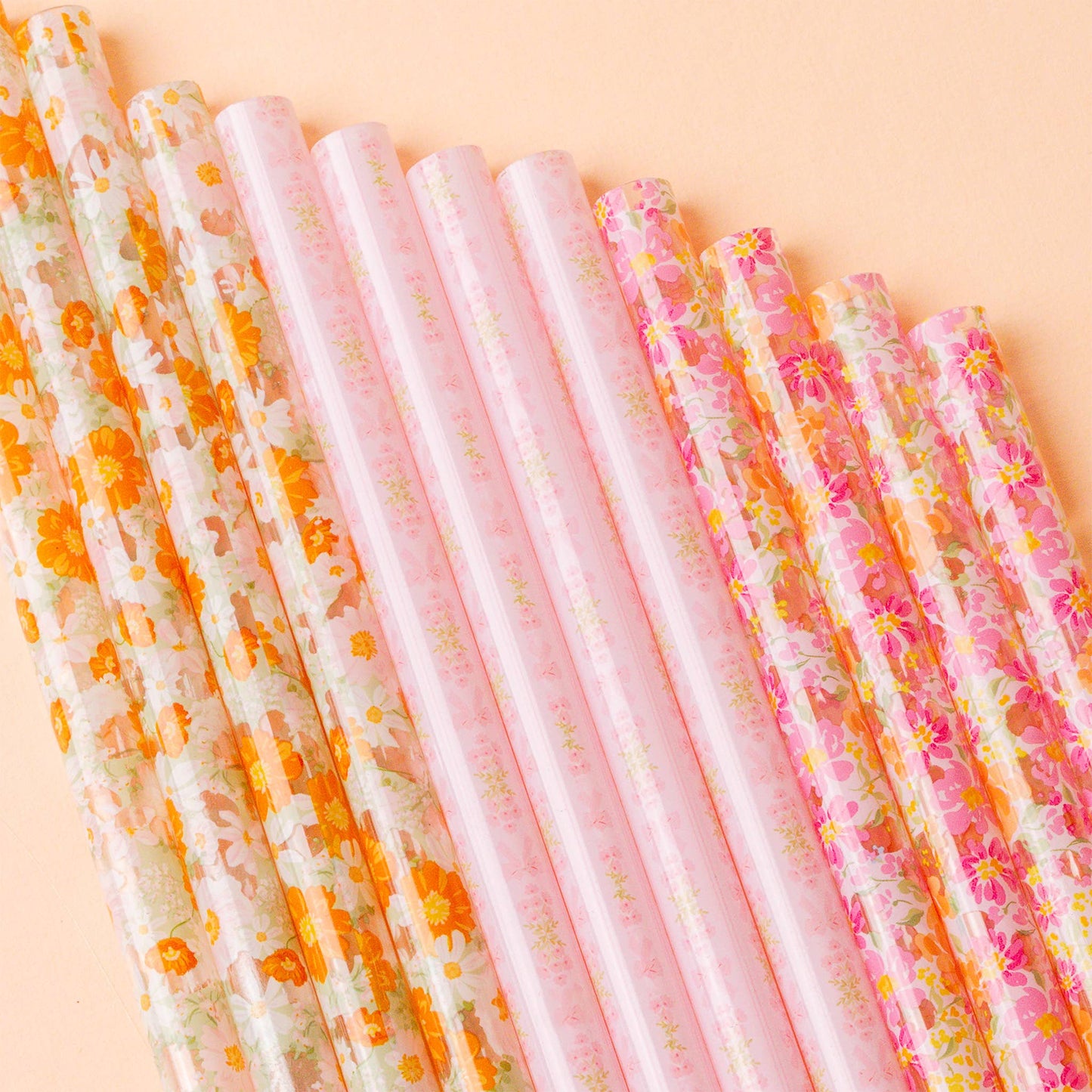40 oz Tumbler Straw Set-Secret Garden Pink
