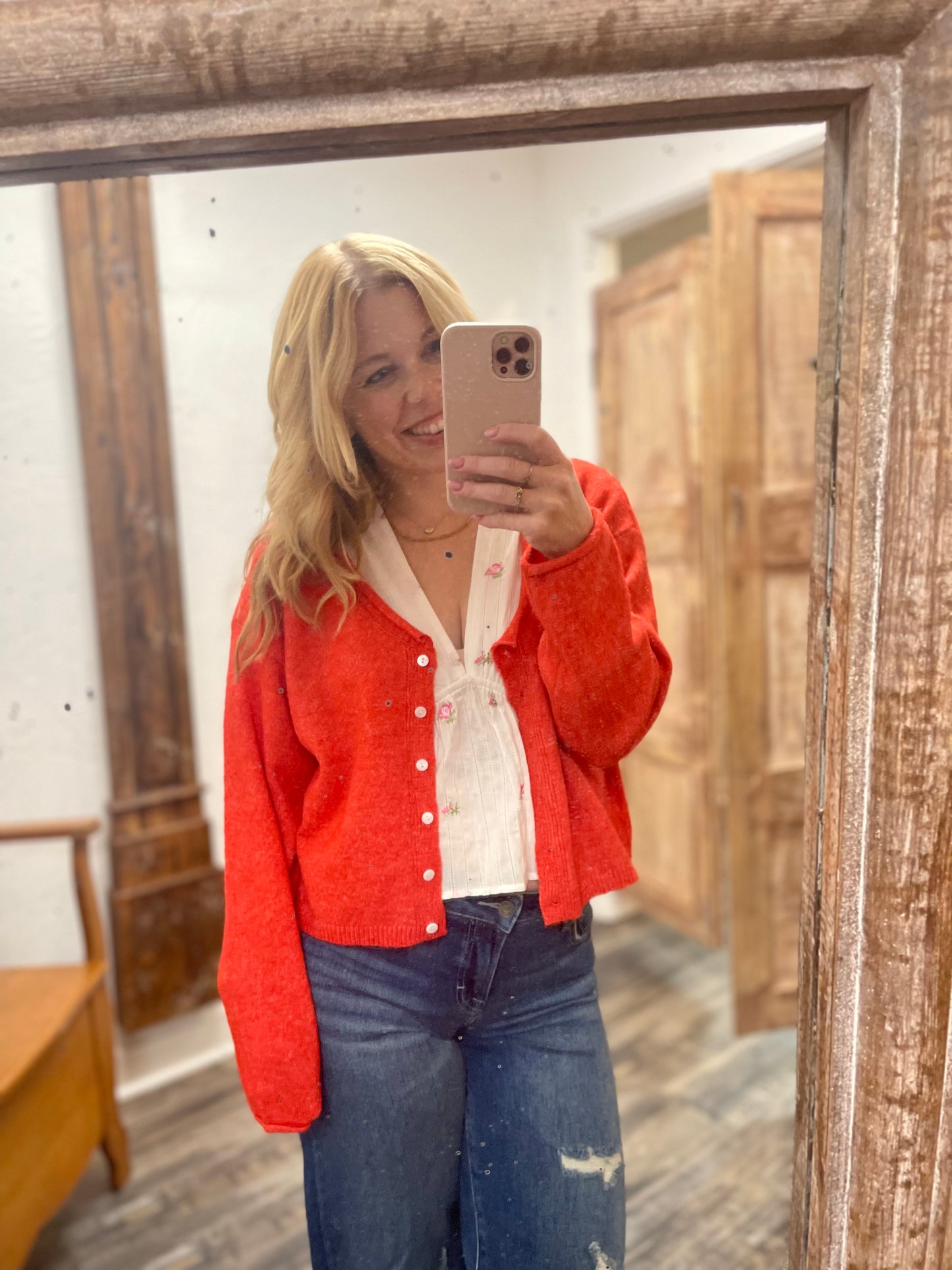Basic Red Cardi
