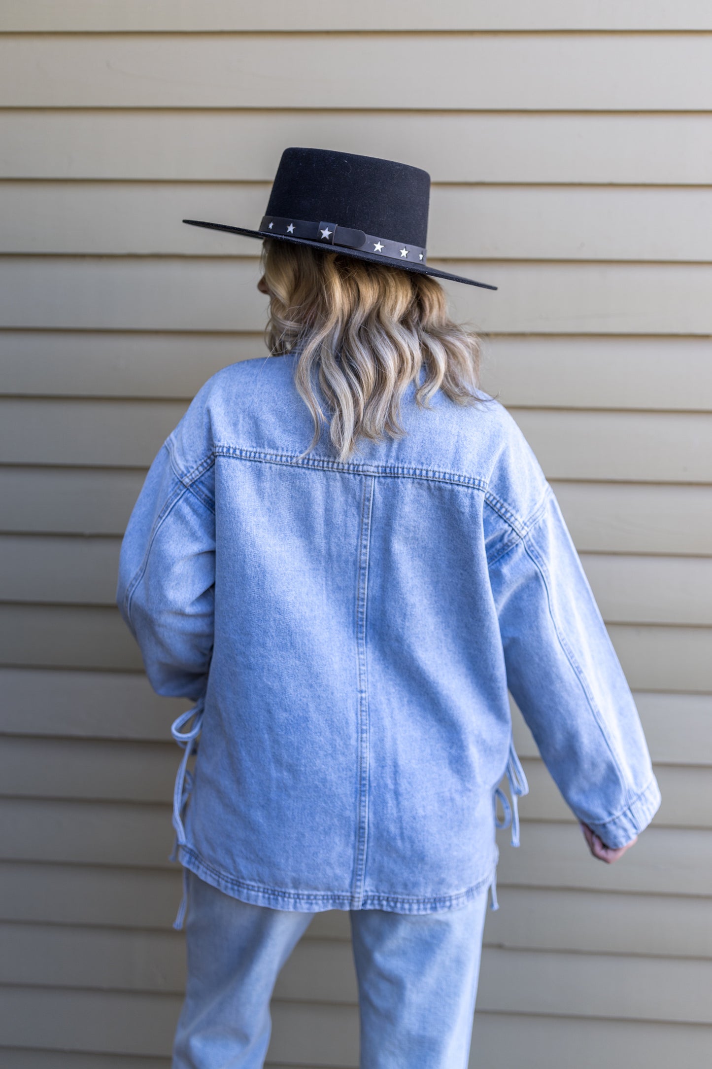 Blanche Oversized Boho Denim Jacket