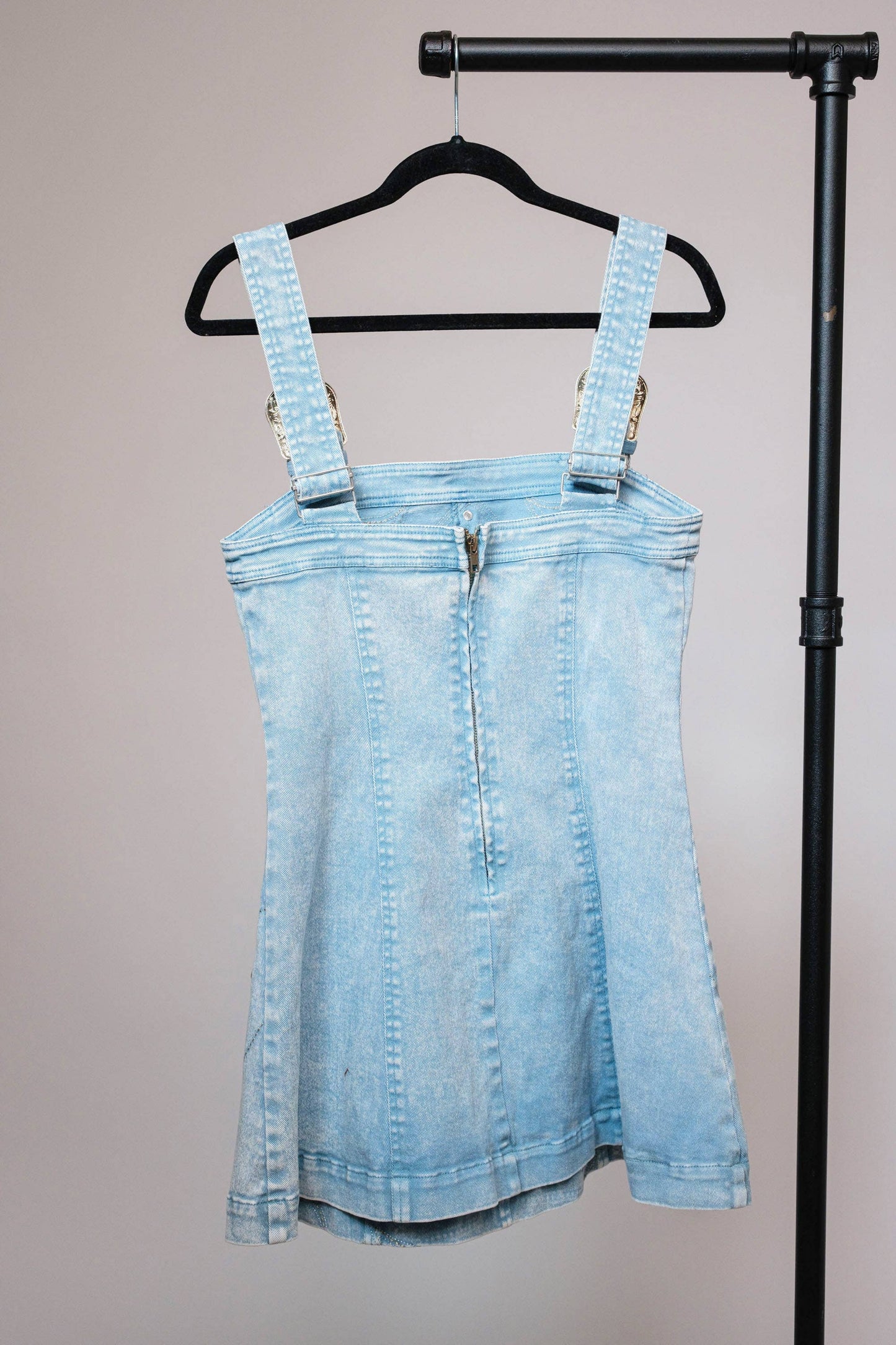 Sky Studded Denim Dress