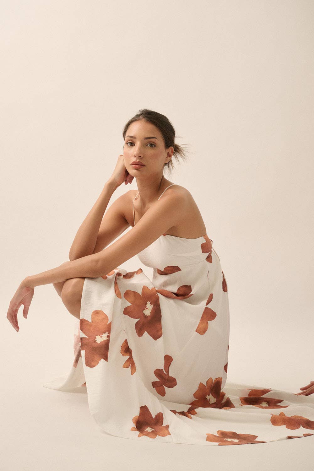 Floral Open Back Maxi Dress