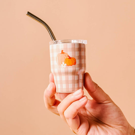 2 oz Tiny Tumbler-Pumpkin Gingham