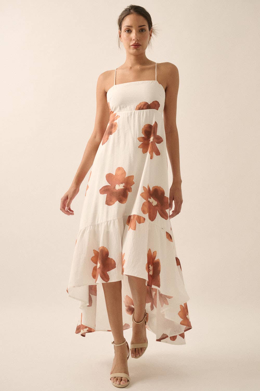 Floral Open Back Maxi Dress
