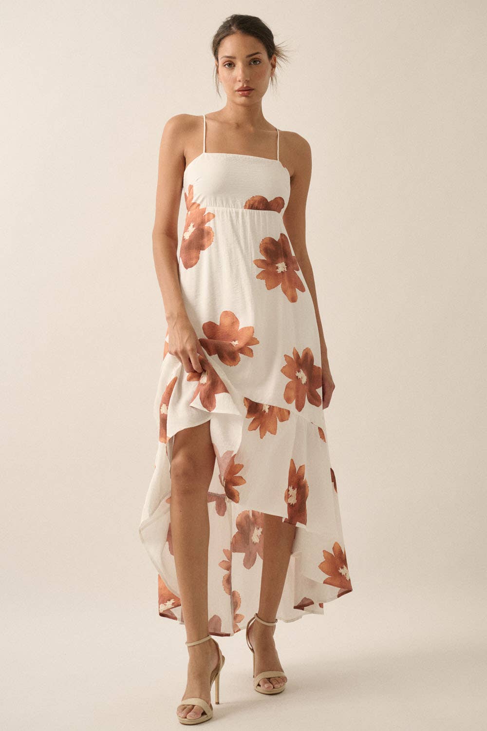 Floral Open Back Maxi Dress