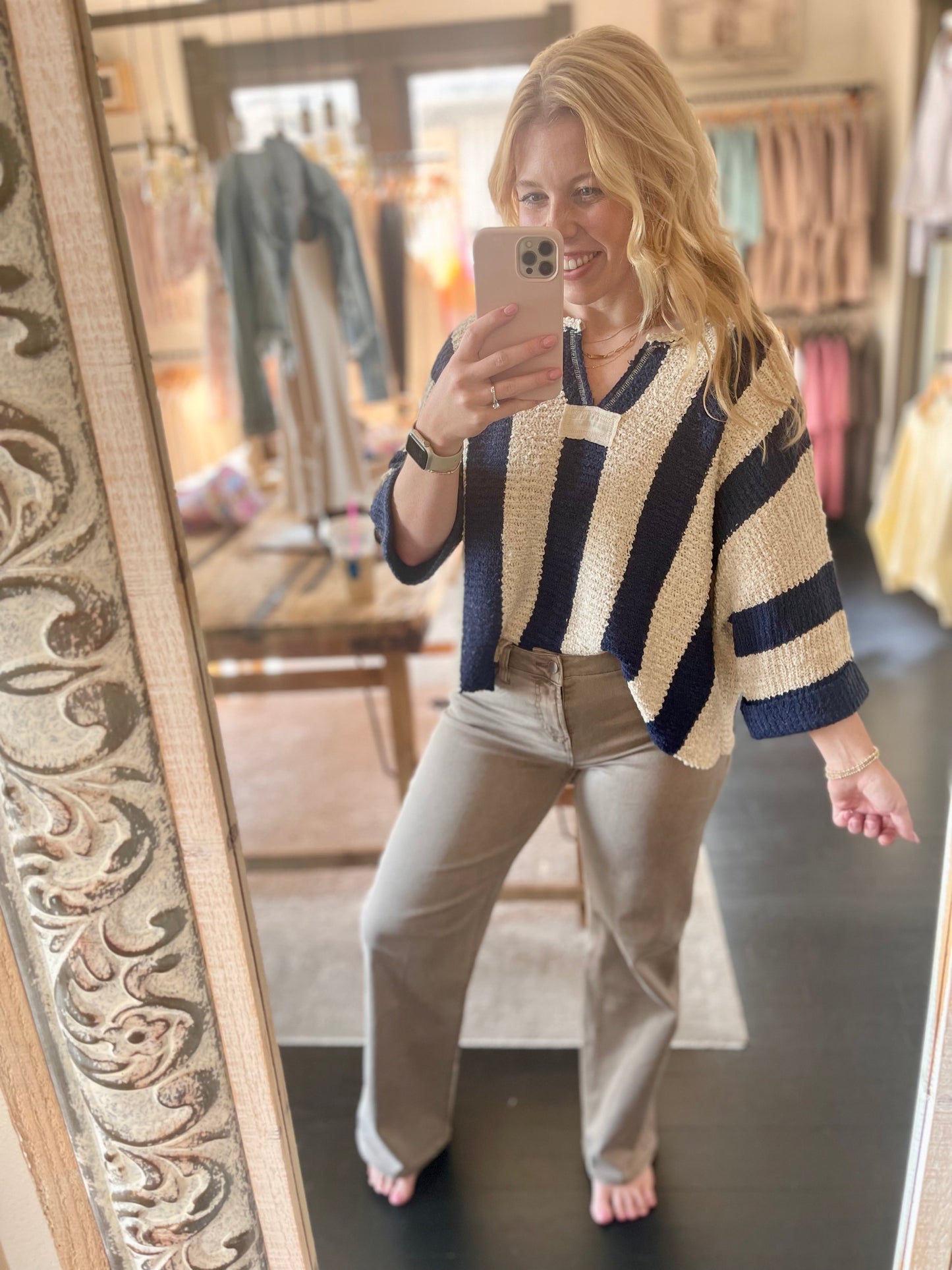 Navy Transitions Sweater