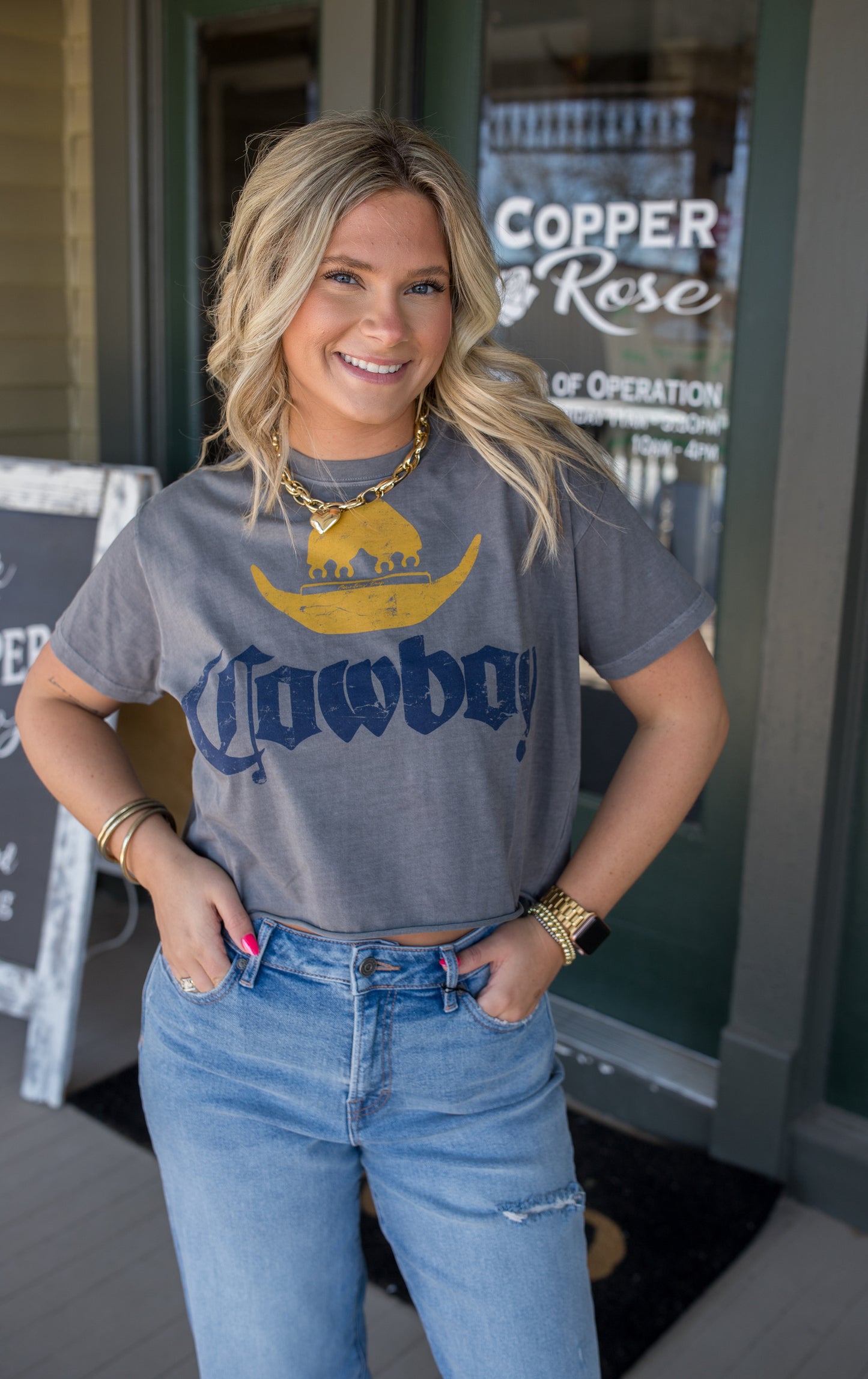 Crop Cowboy Corona Tee