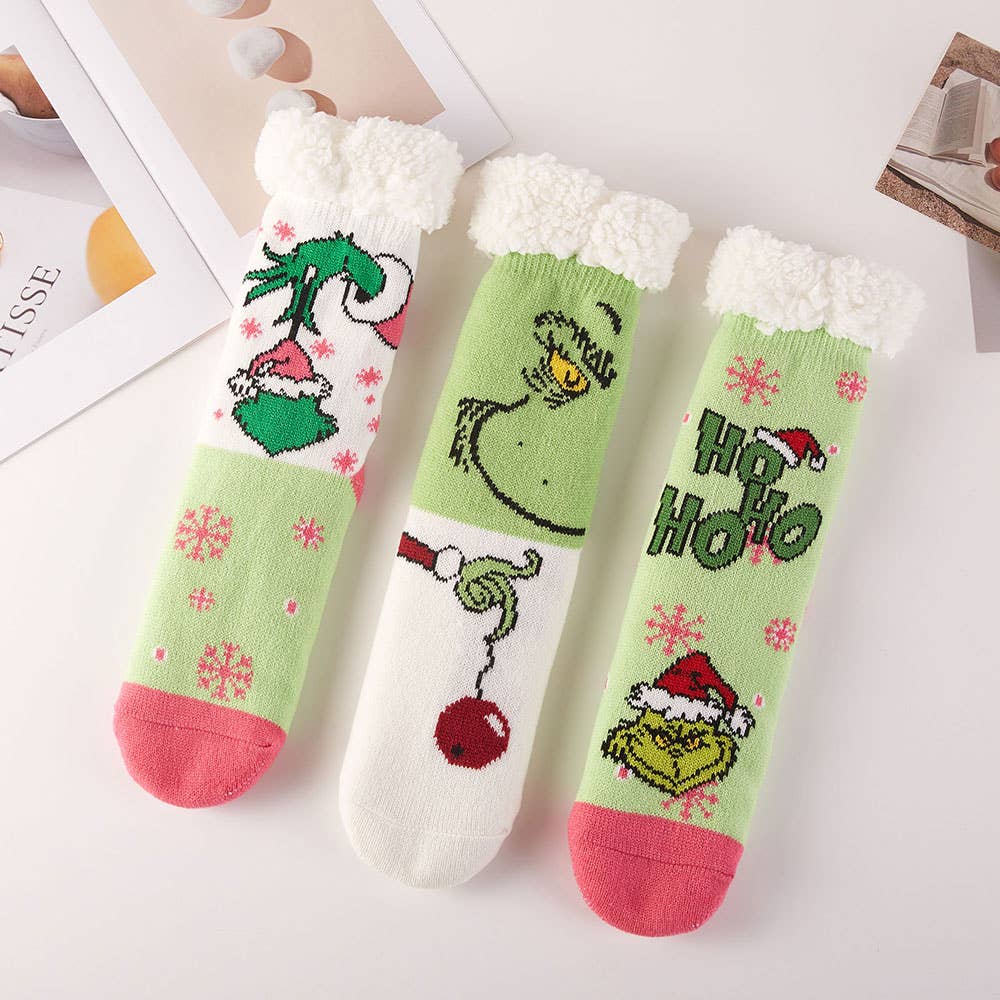 Holiday Grinch Socks