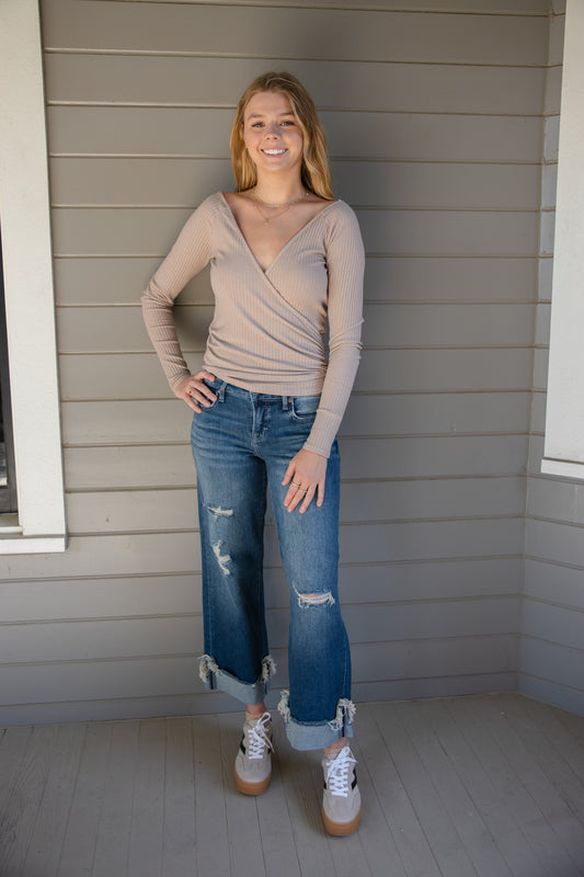 Logan Stretchy Wide Leg Jean