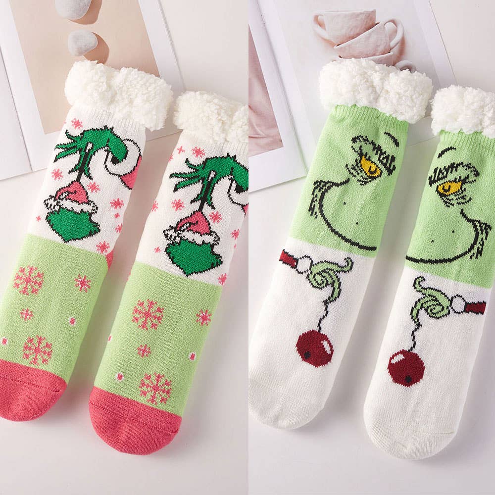 Holiday Grinch Socks