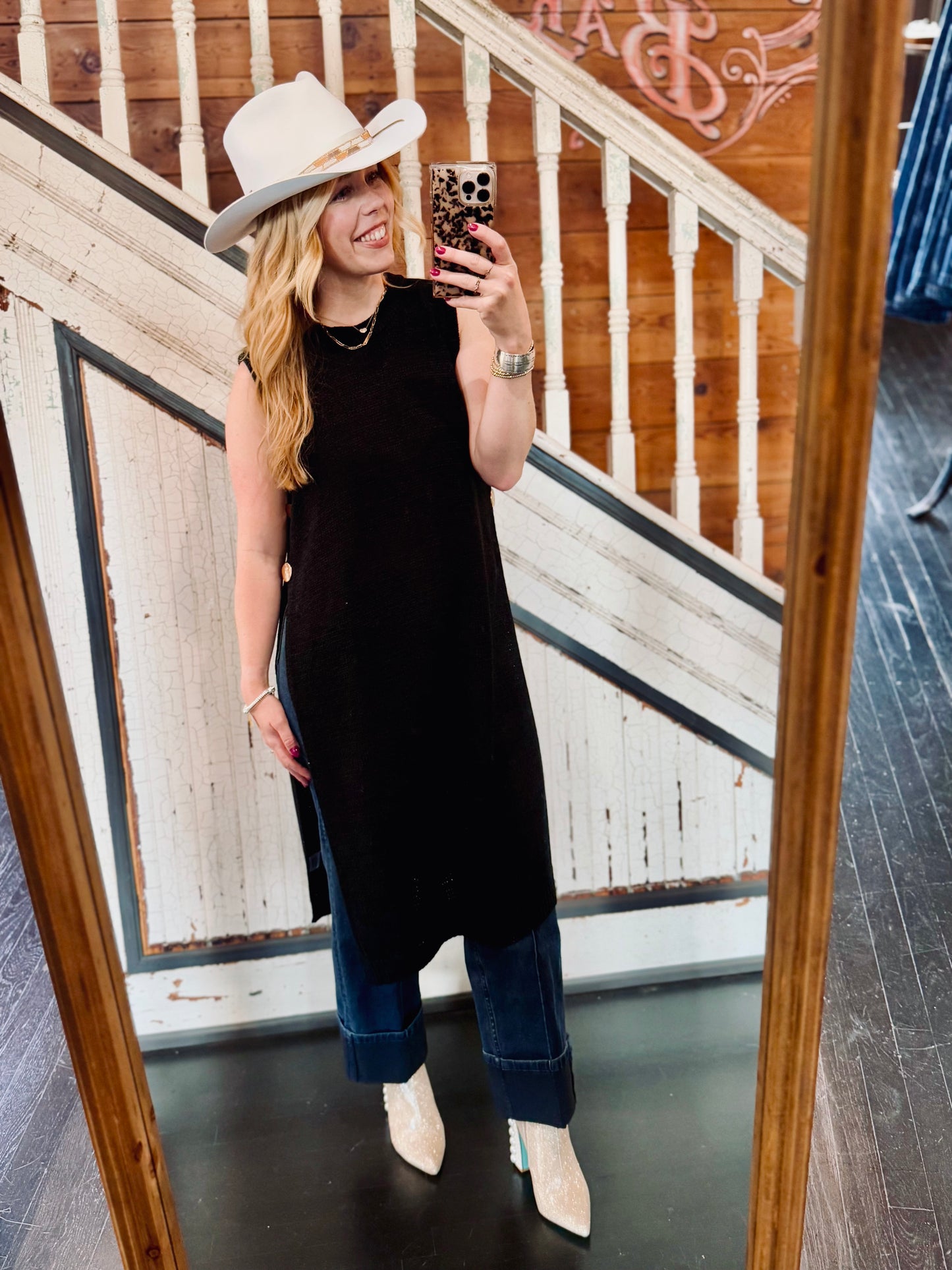 Nashville Nights Open Sweater Top