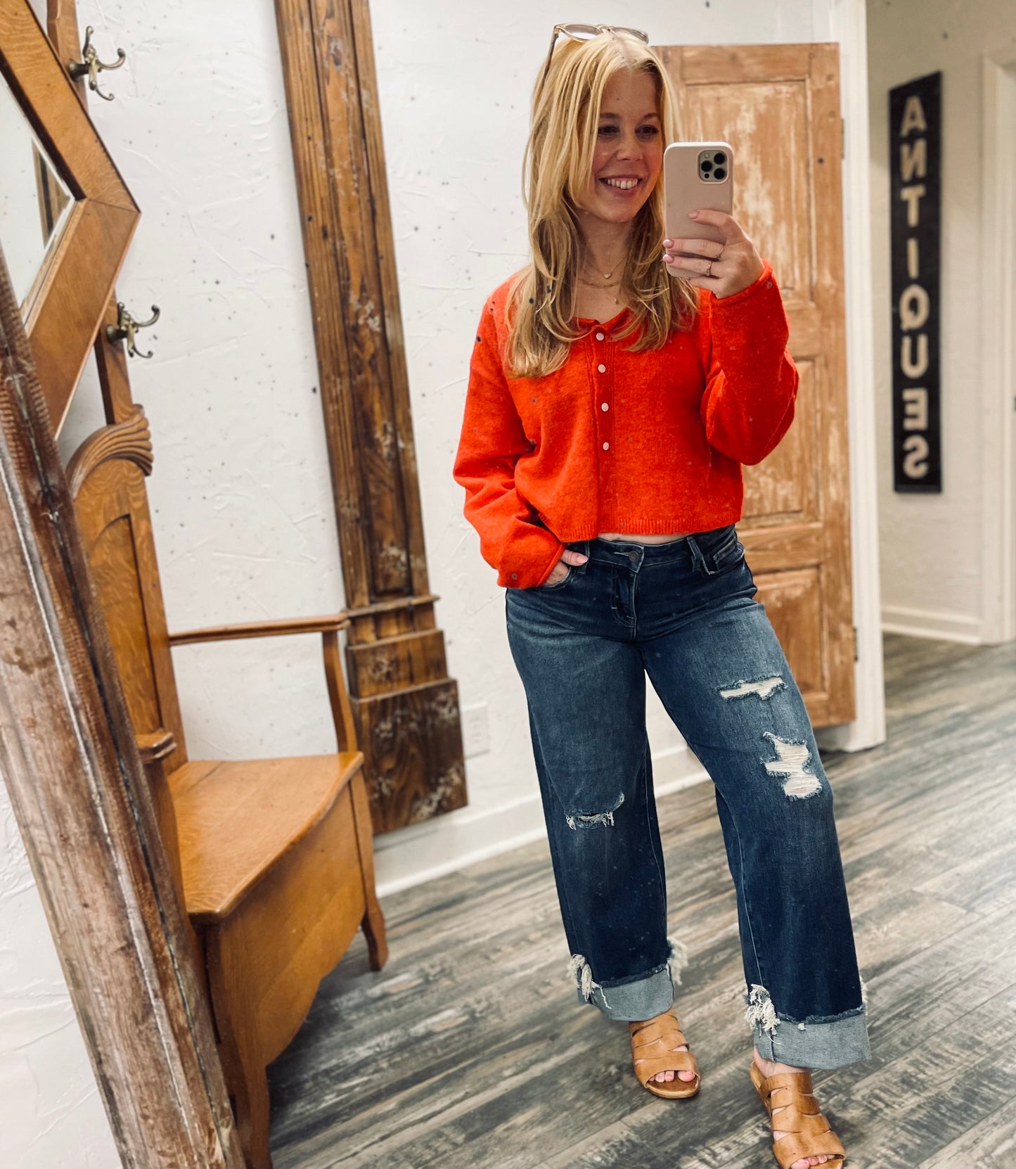 Basic Red Cardi