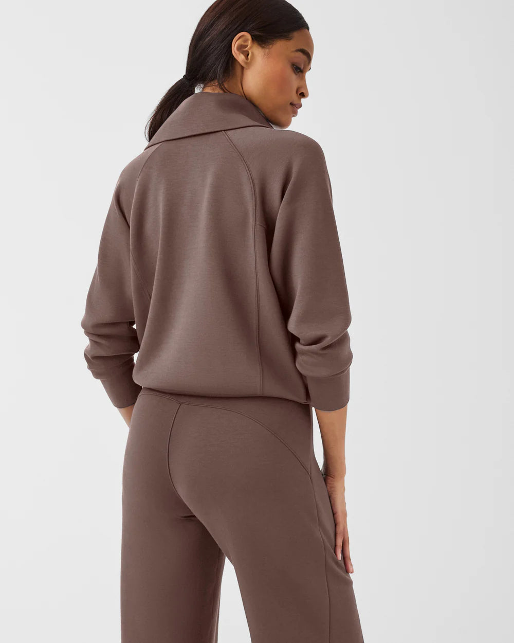 SPANX AirEssentials Half Zip in Smoke