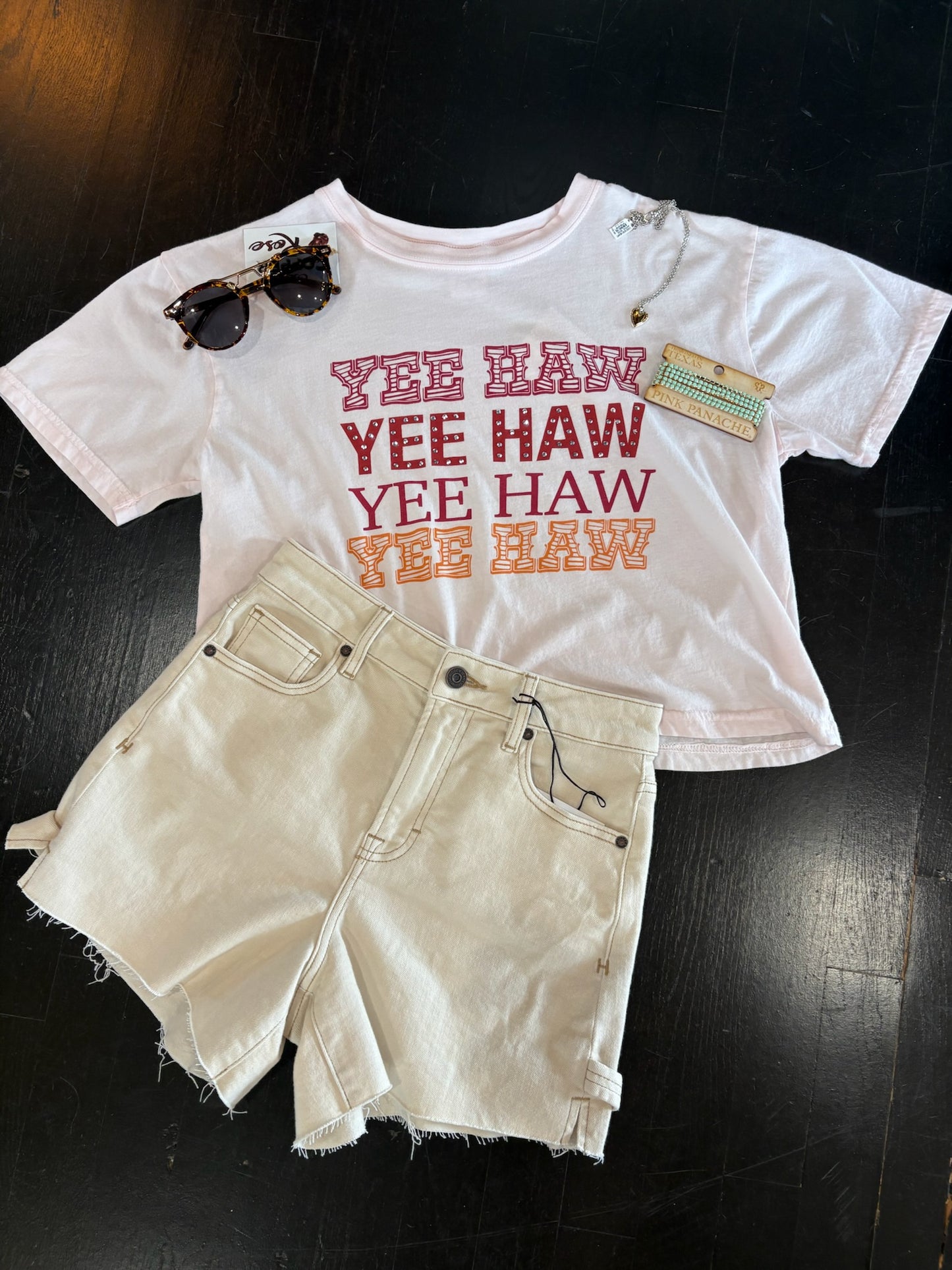 Yeehaw Wide Crop Tee