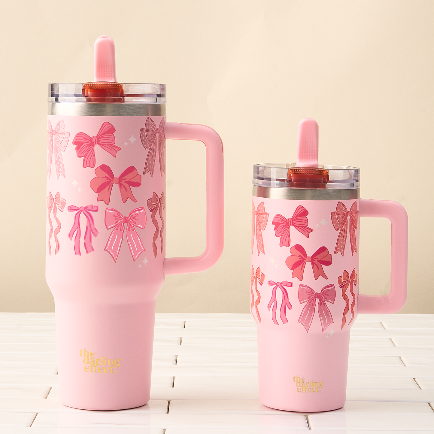 40oz Tumbler-Blushing Bows