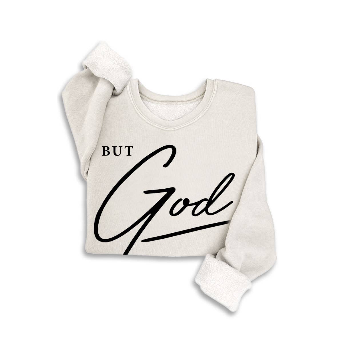 BUT GOD MINERAL GRAPHIC SWEATSHIRT