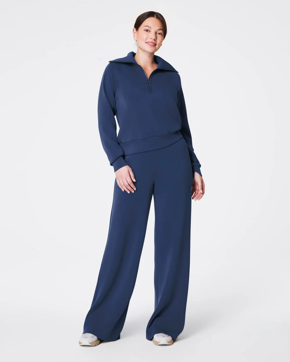 SPANX AirEssentials Half Zip in Faded Indigo