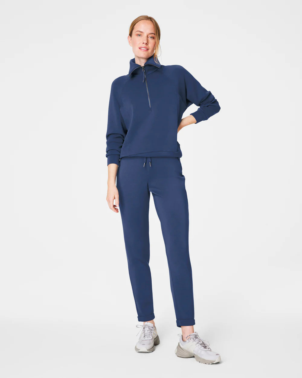 SPANX AirEssentials Half Zip in Faded Indigo