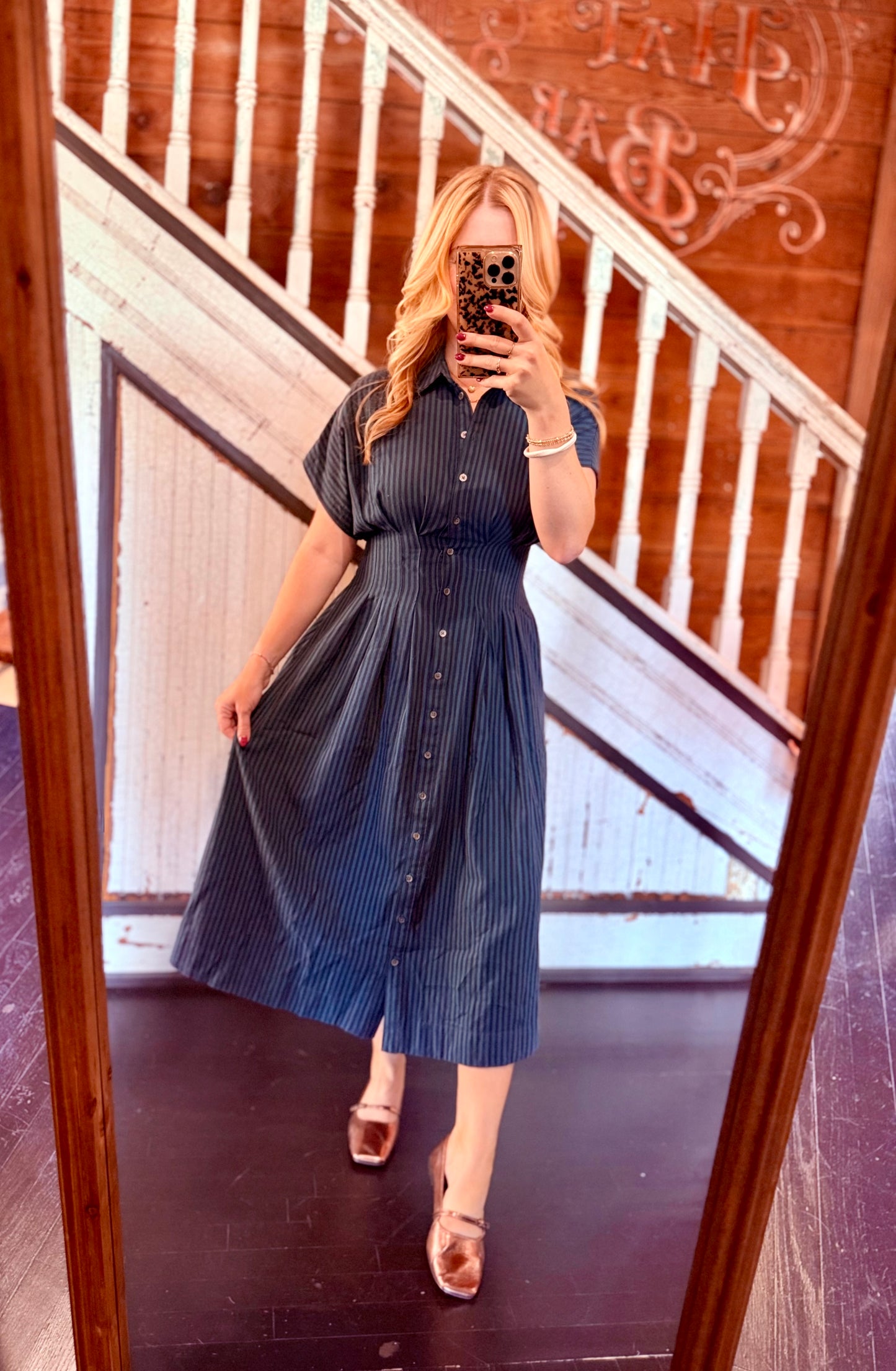 Falling Leaves Button Dress