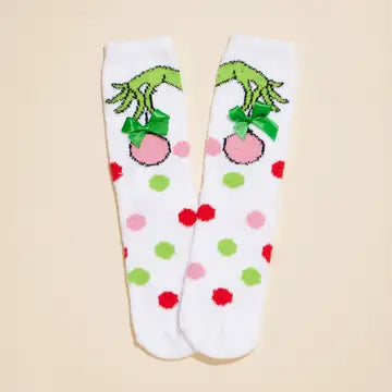 Grinch Fuzzy Holiday Socks