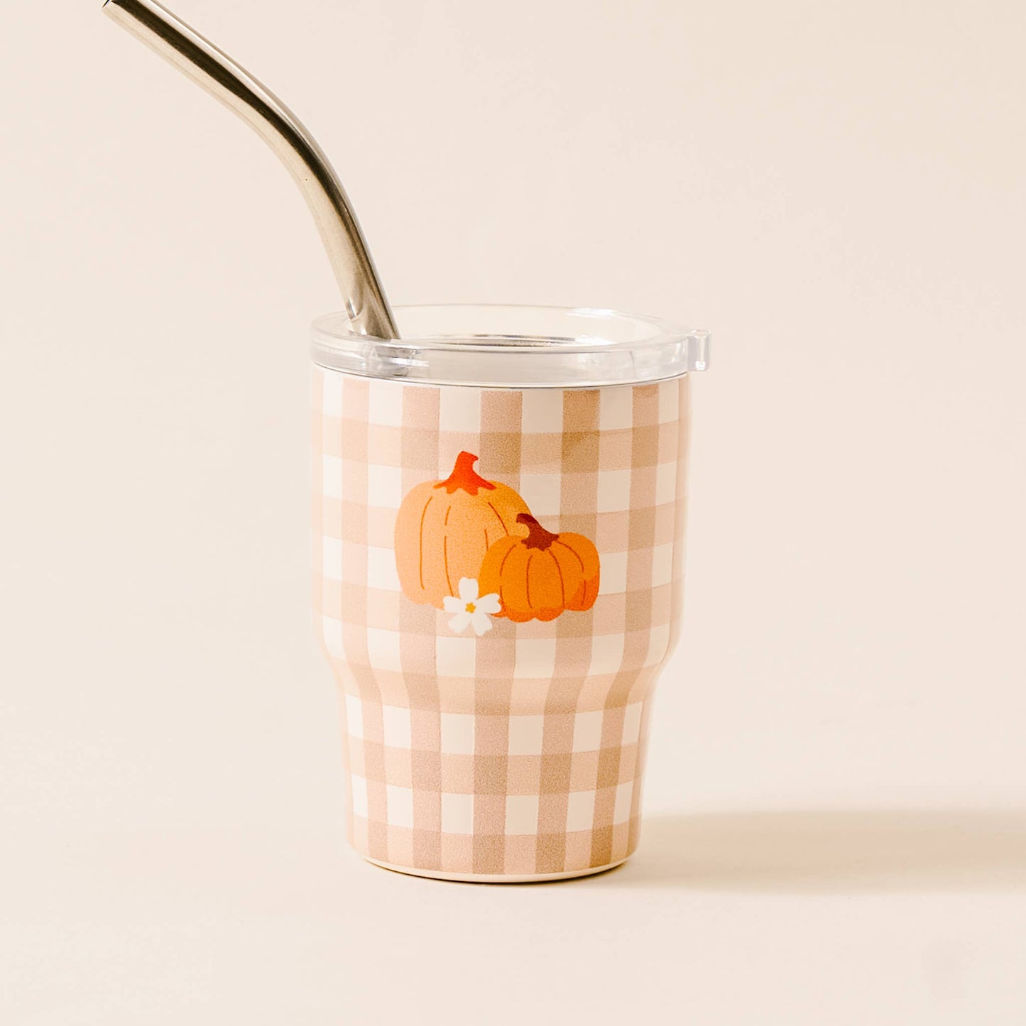 2 oz Tiny Tumbler-Pumpkin Gingham