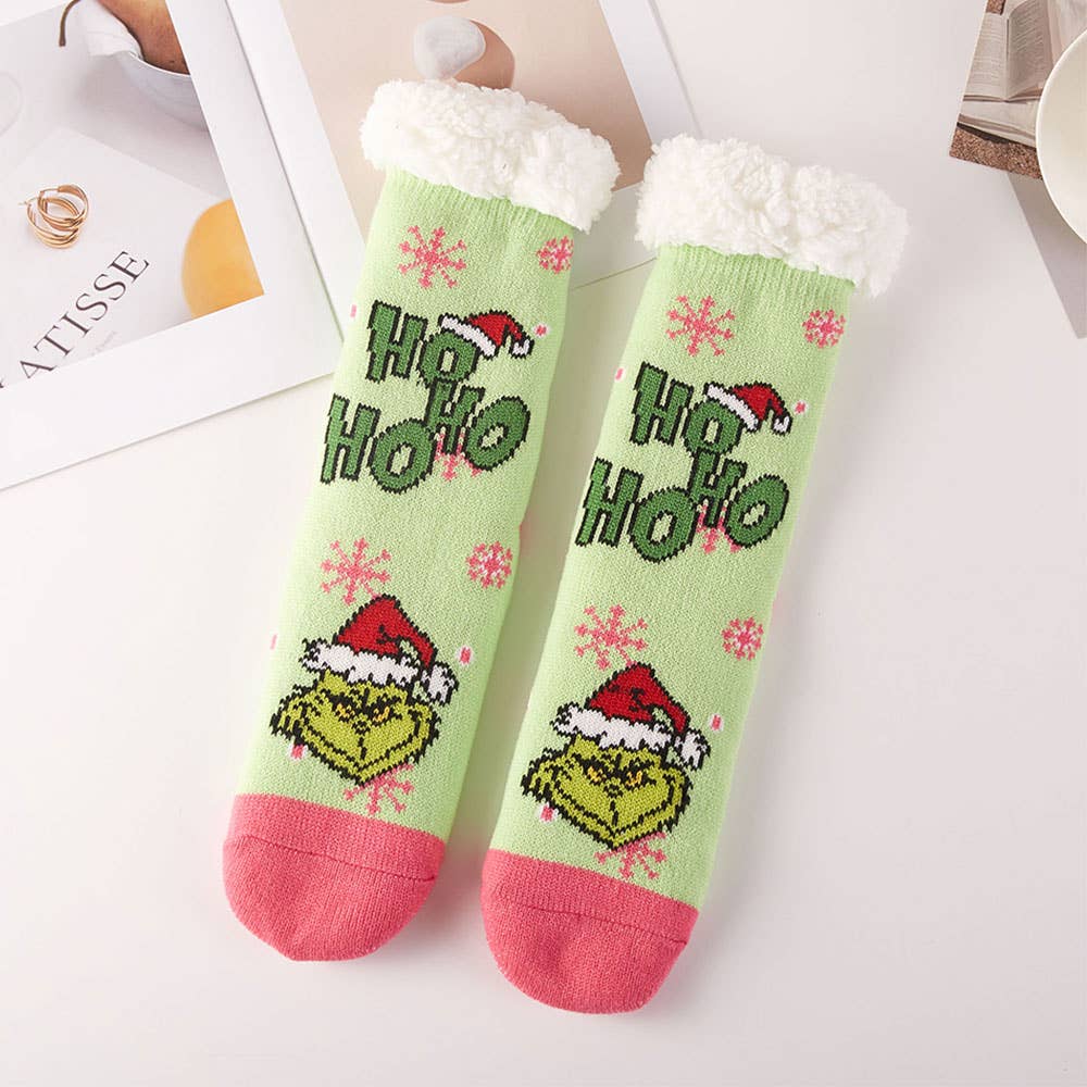 Holiday Grinch Socks