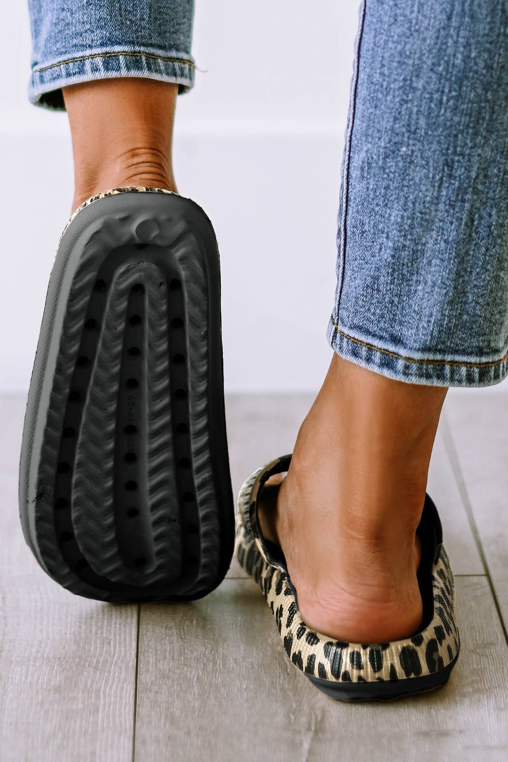 Leopard Print Thick Sole Slip Ons