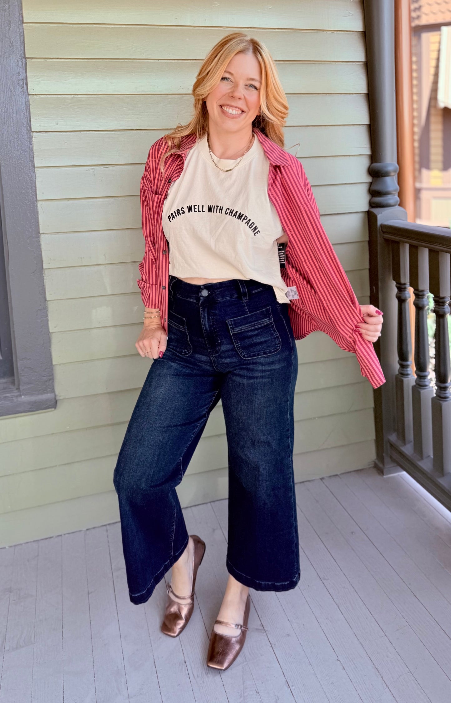 Dark Knight Wide Leg Jean
