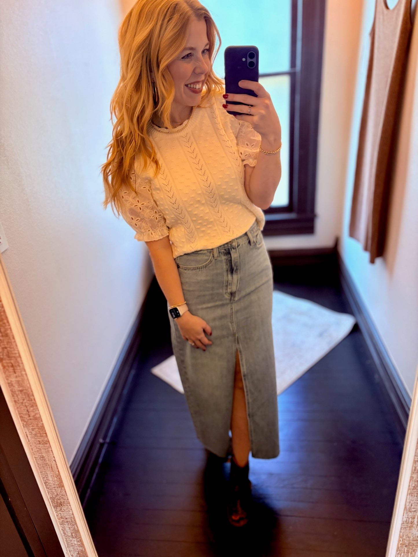 Thrill Ride Denim Skirt