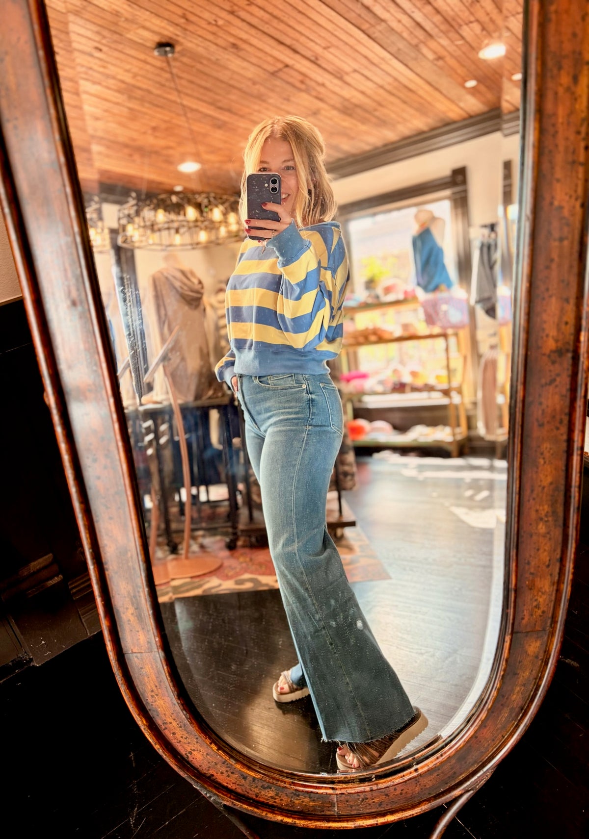 Ditsy Stripe Sweater