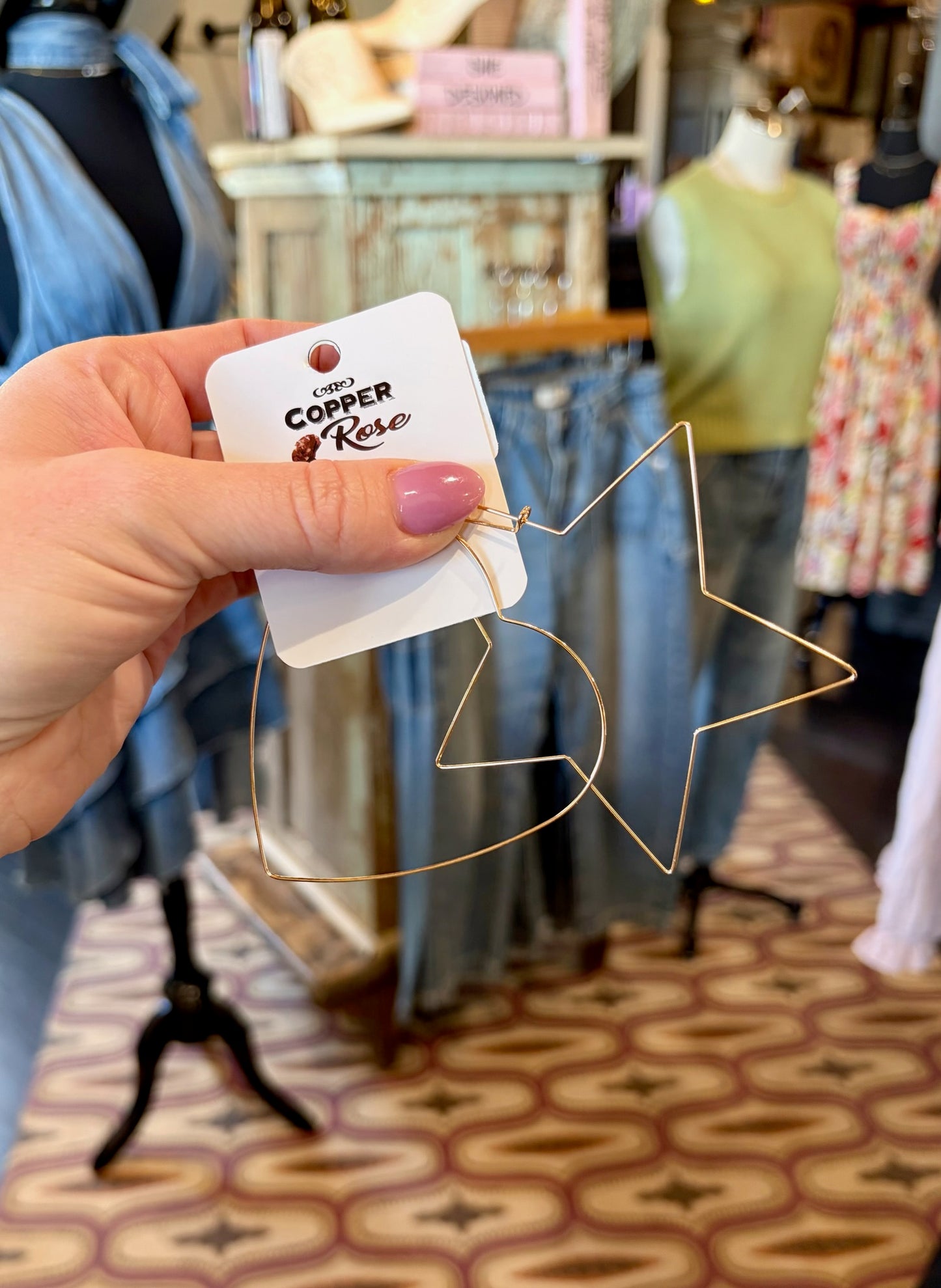 Heart Star Gold Earring