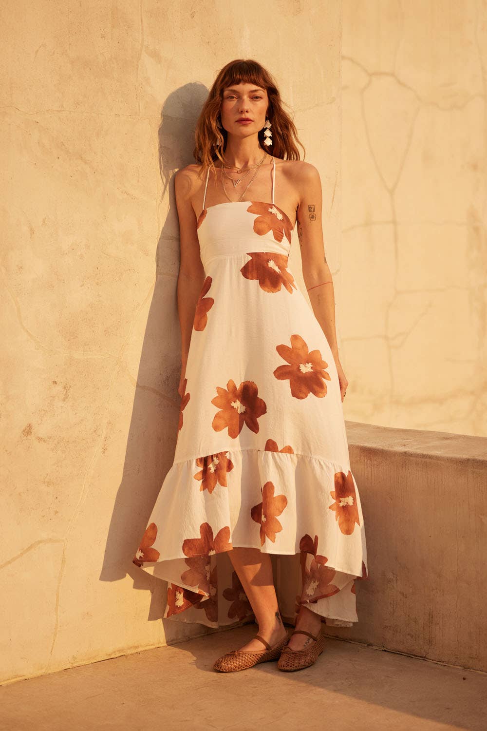 Floral Open Back Maxi Dress