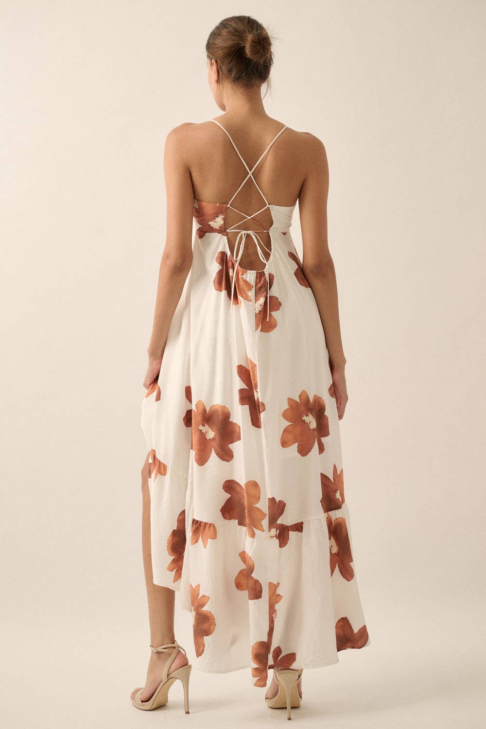 Floral Open Back Maxi Dress