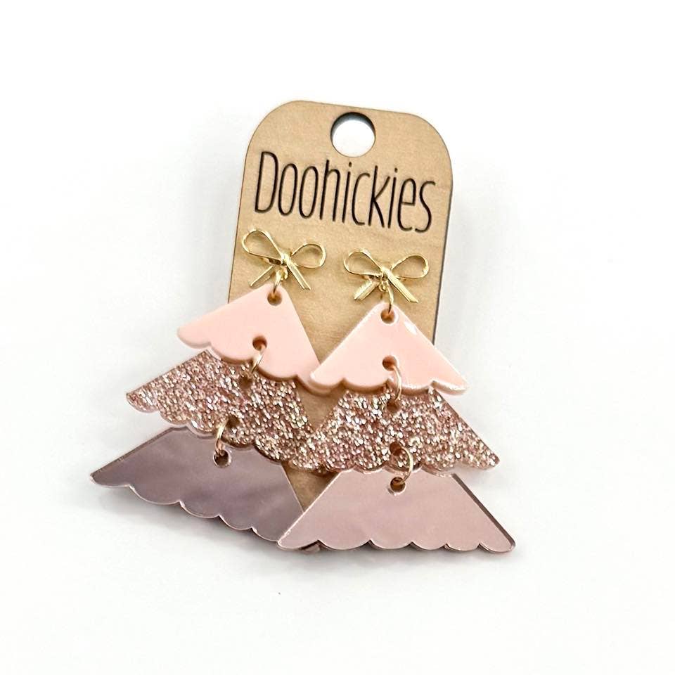 Rose Gold Tree Earrings