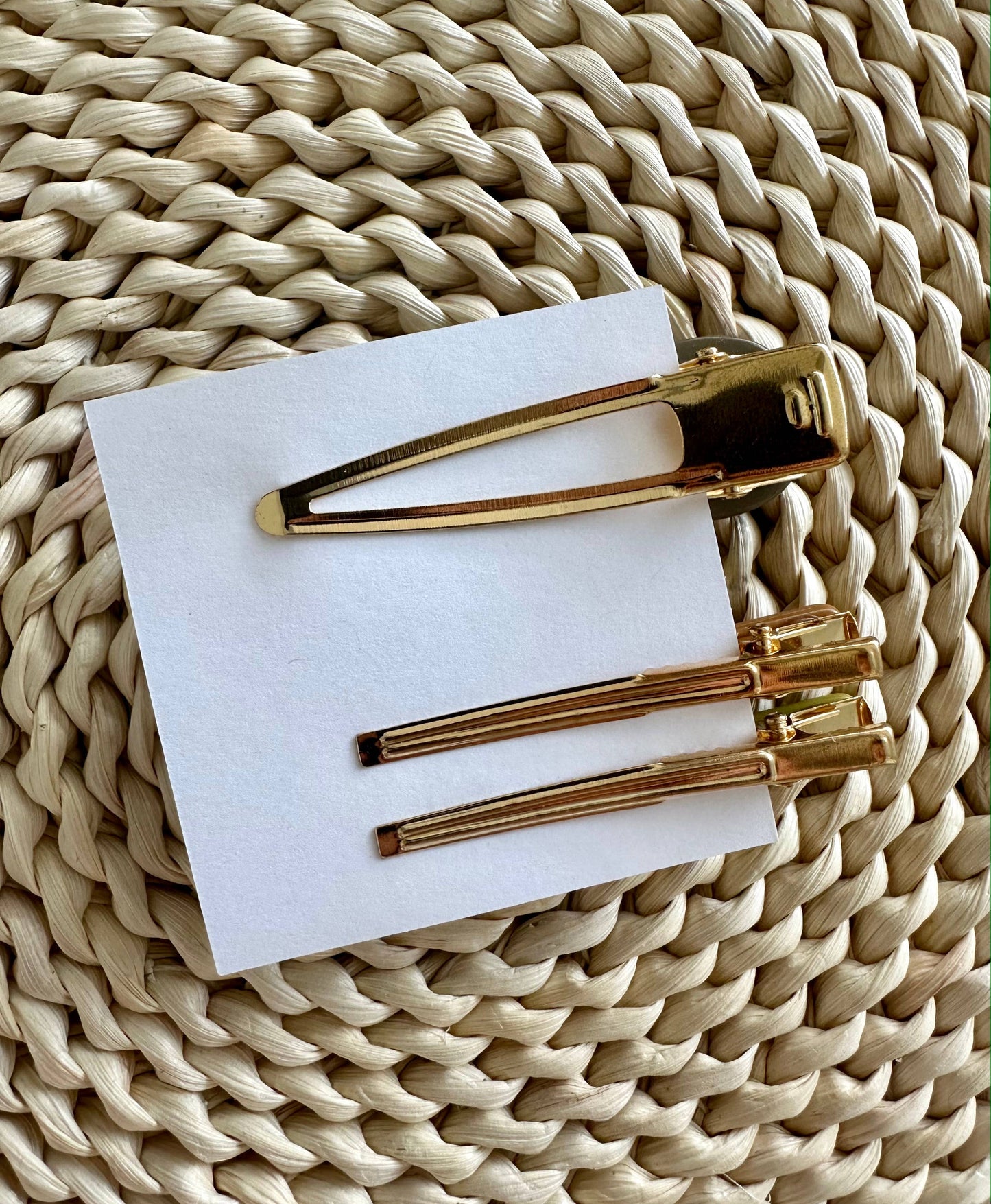 Alligator Hair Clips, Set of 3 in Natural Colors