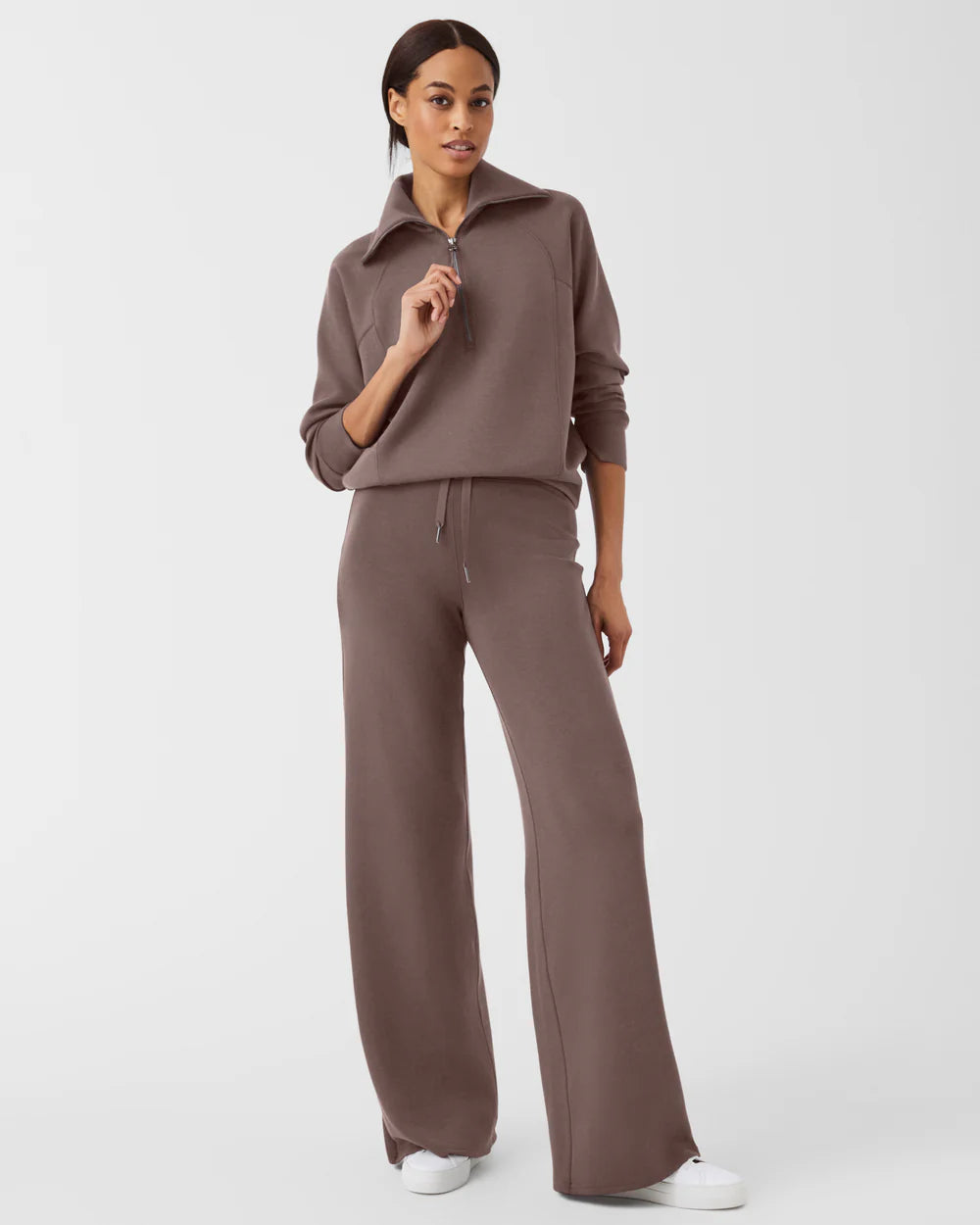 SPANX AirEssentials Half Zip in Smoke