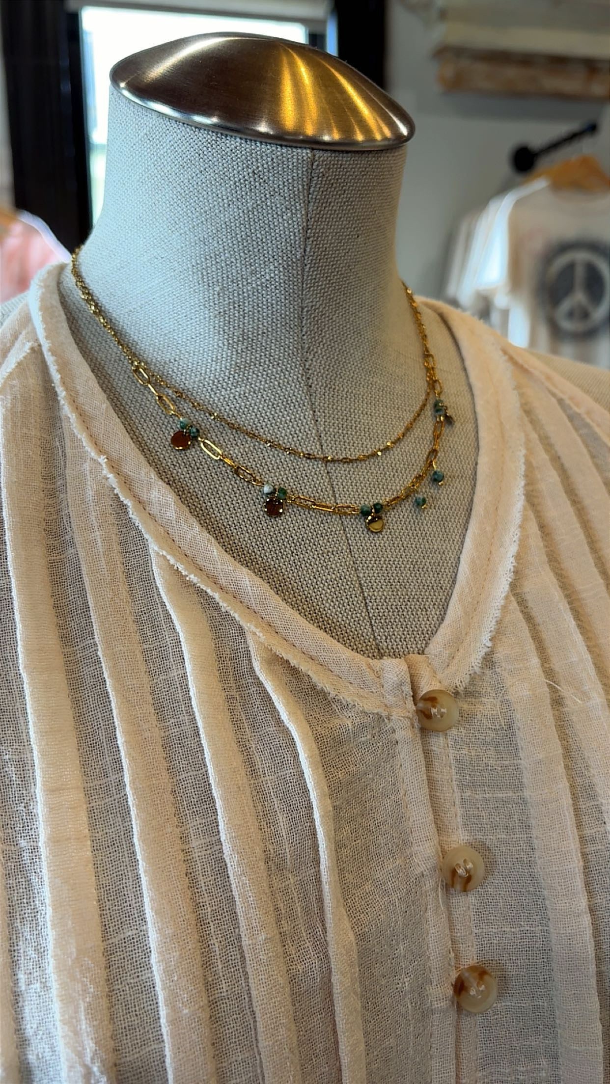 Backless Halter Pleat Tank