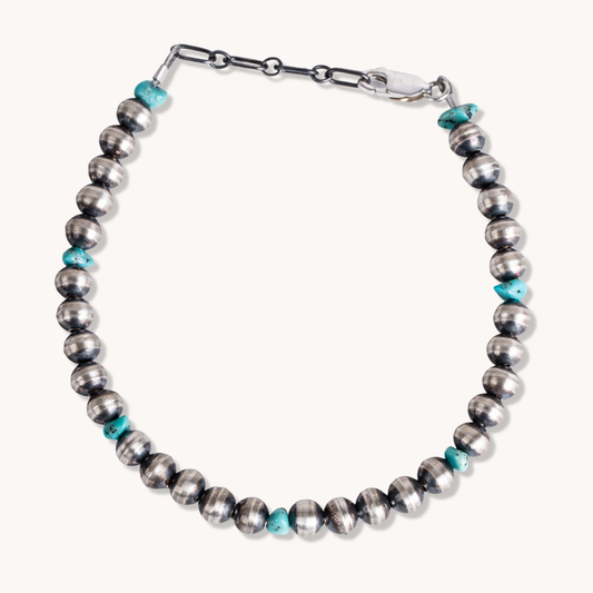 Turquoise Classic Pearls Bracelet (5mm)