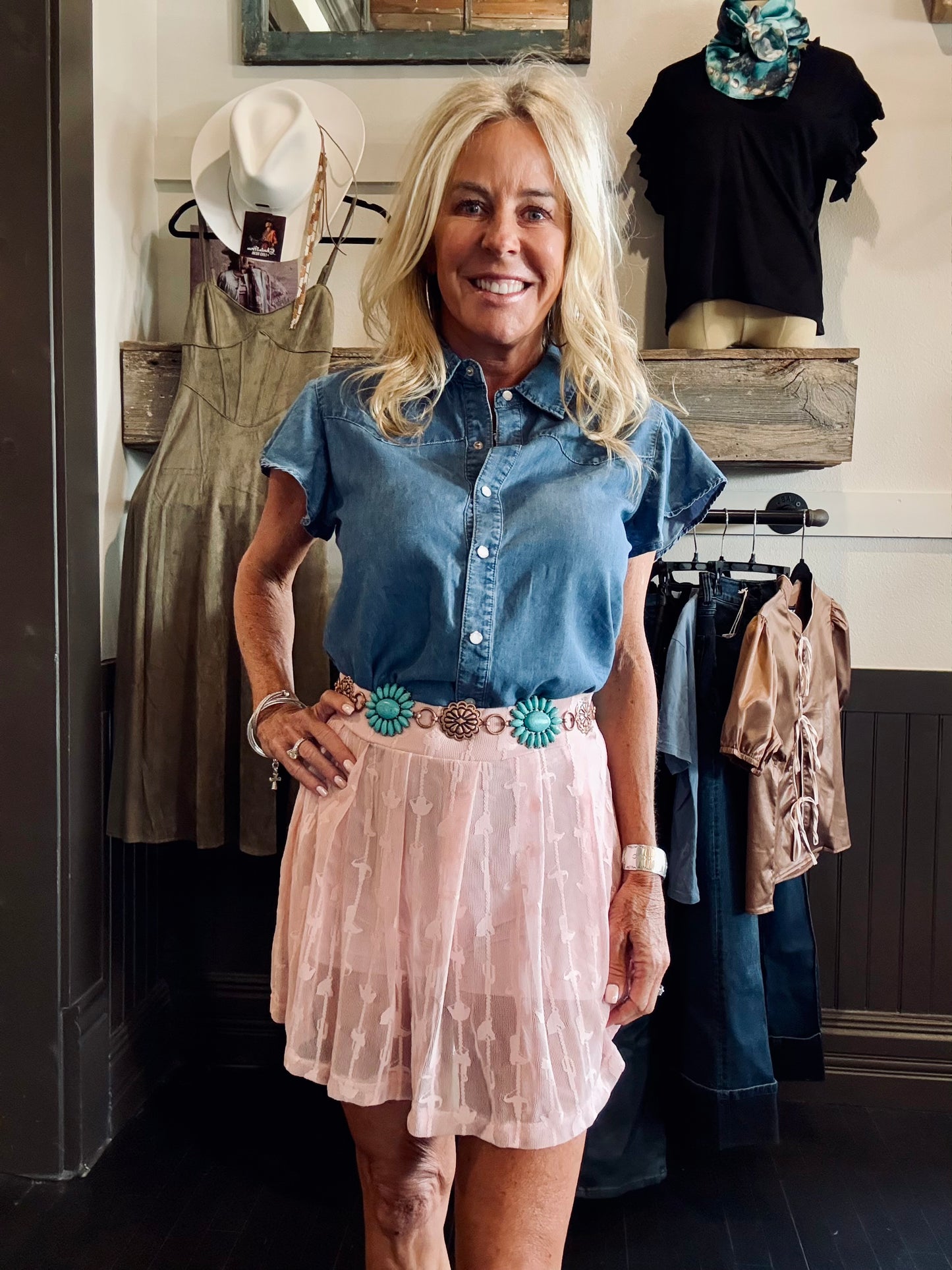 Dainty Denim Top