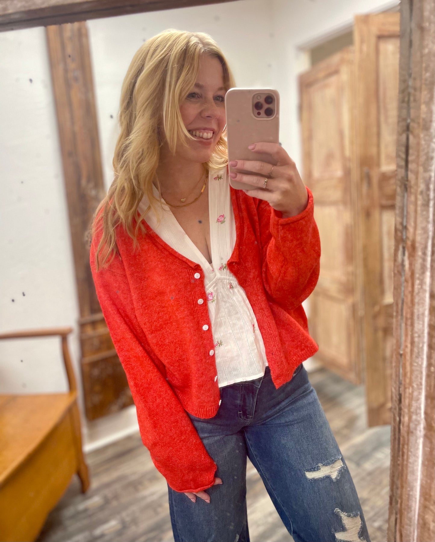 Basic Red Cardi