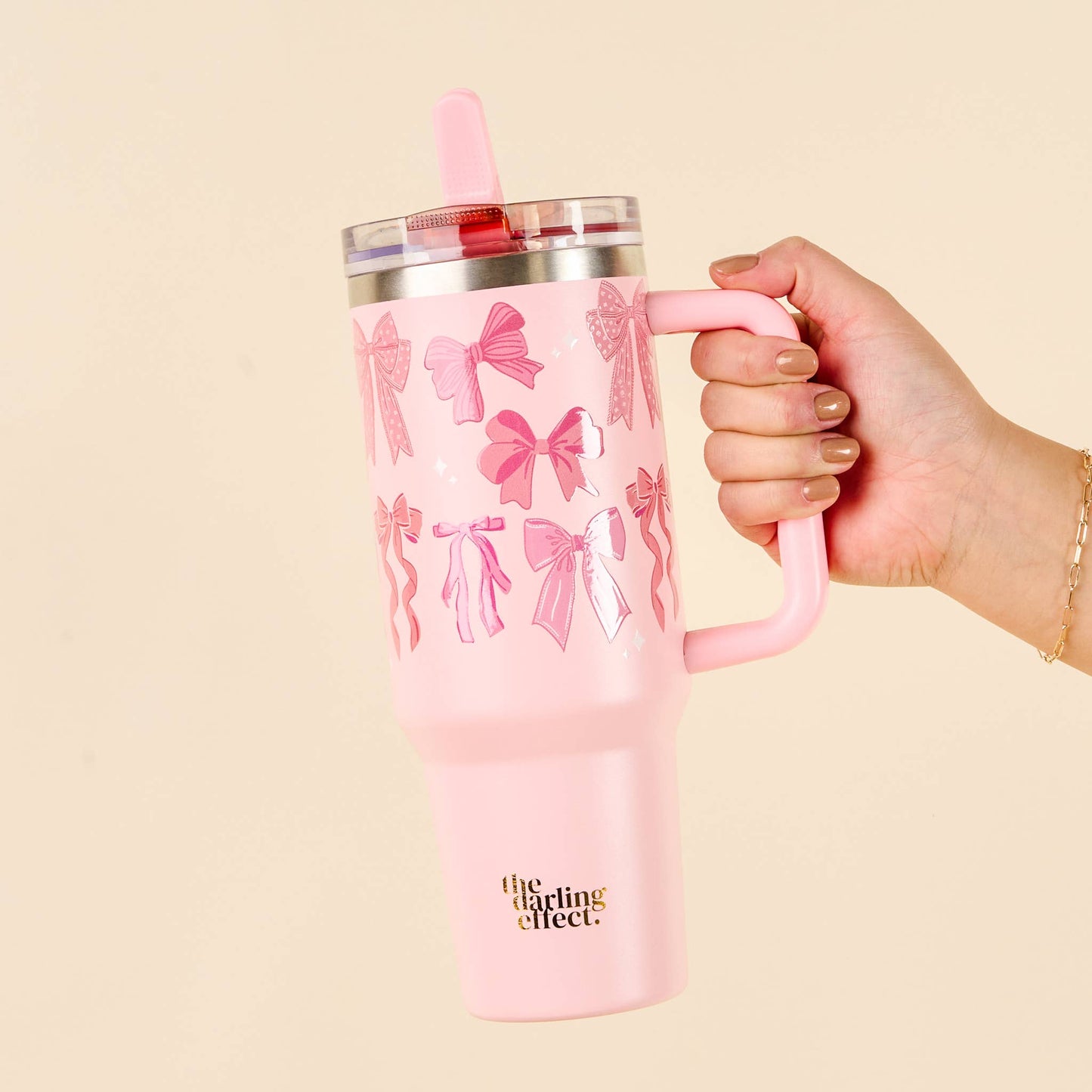 40oz Tumbler-Blushing Bows