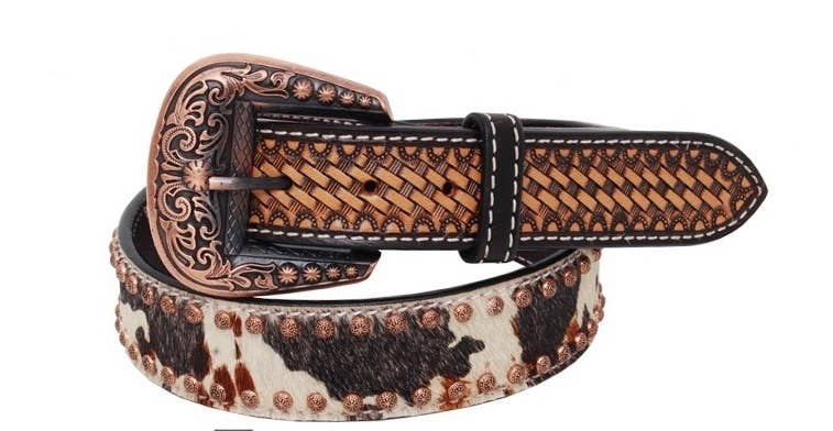Western Chic Hyde Leather Belt – Copper Rose Boutique display picture 2