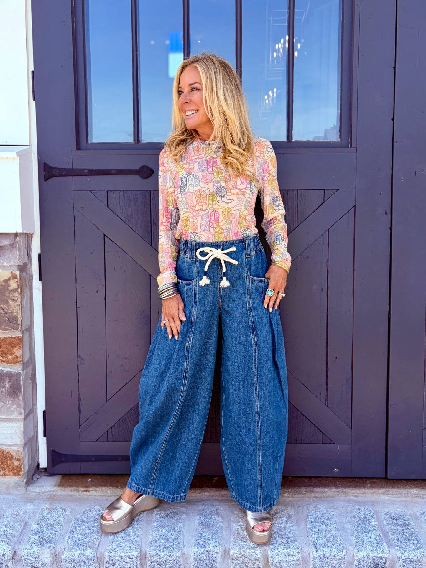Boots On The Ground Mesh Top