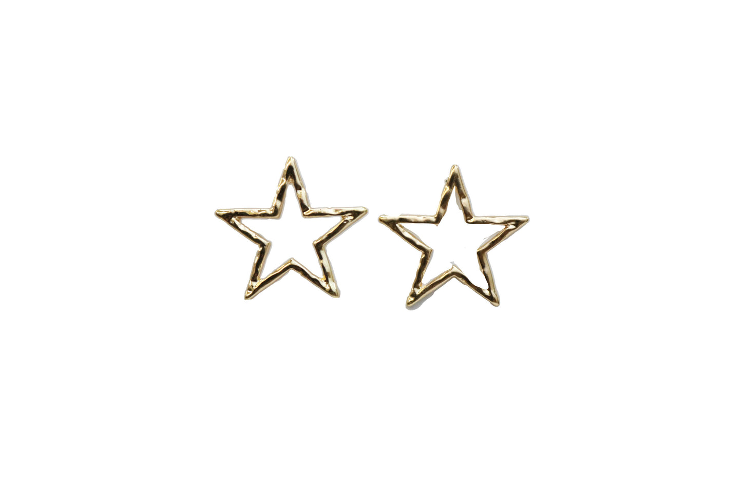 1" Gold Star Cut Out Post Earring