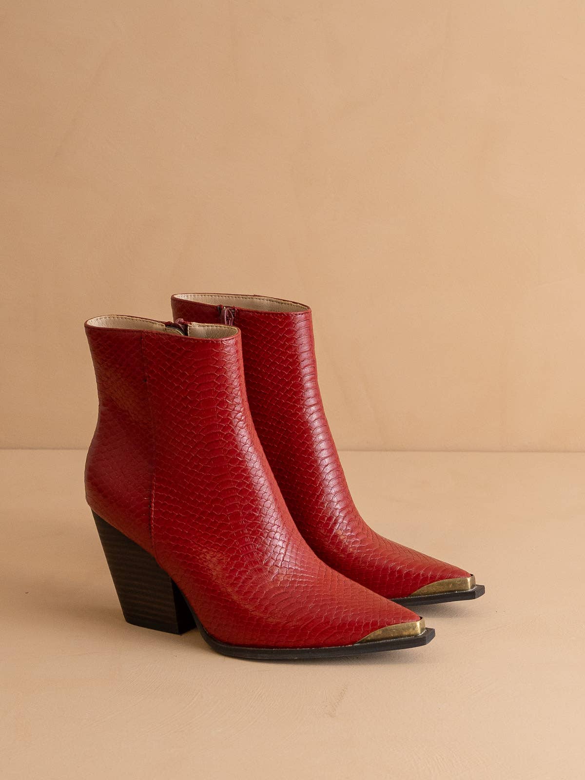 Frankie Red Pointed Toe Bootie