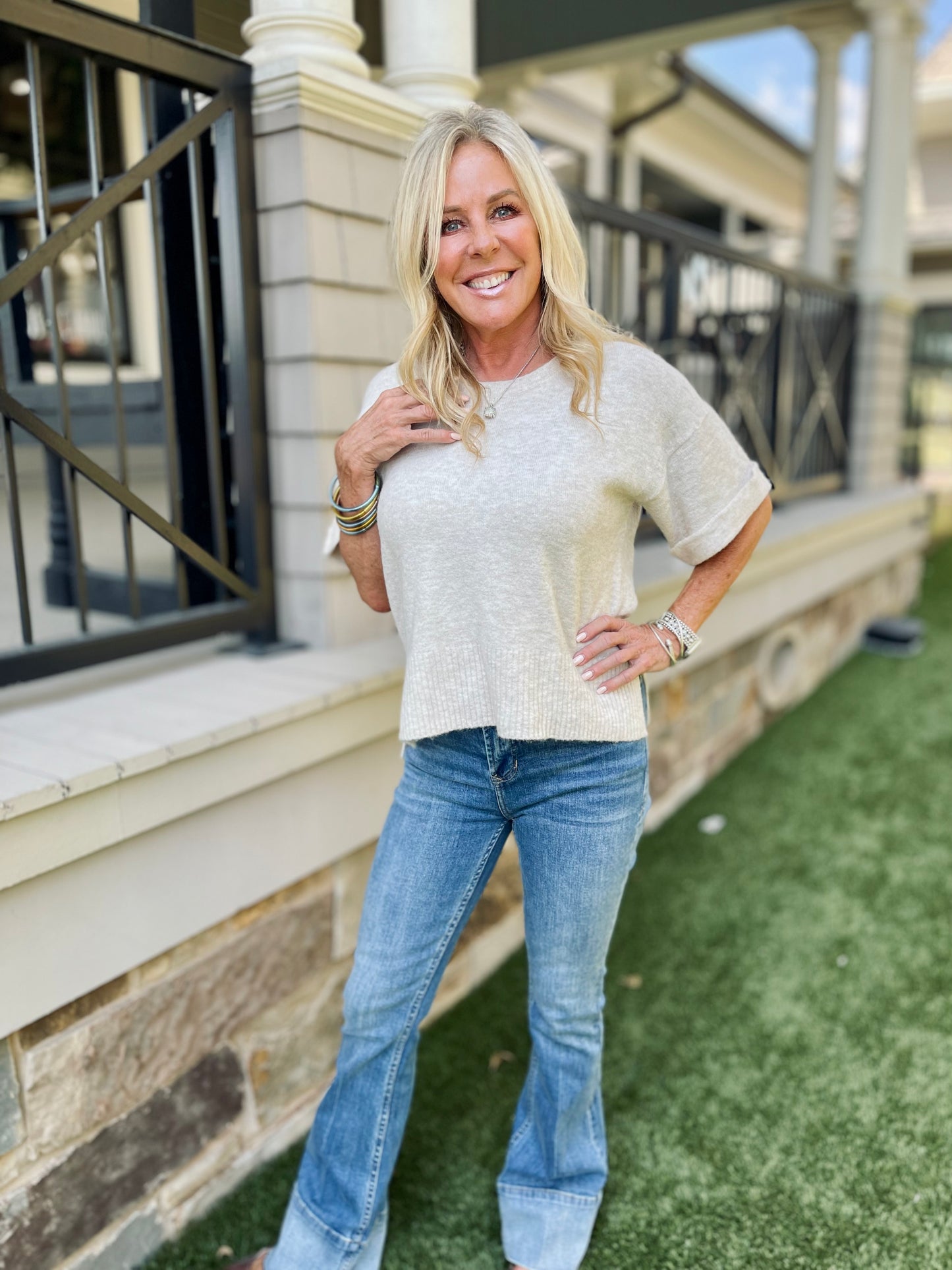 Crisp Oatmeal Sweater