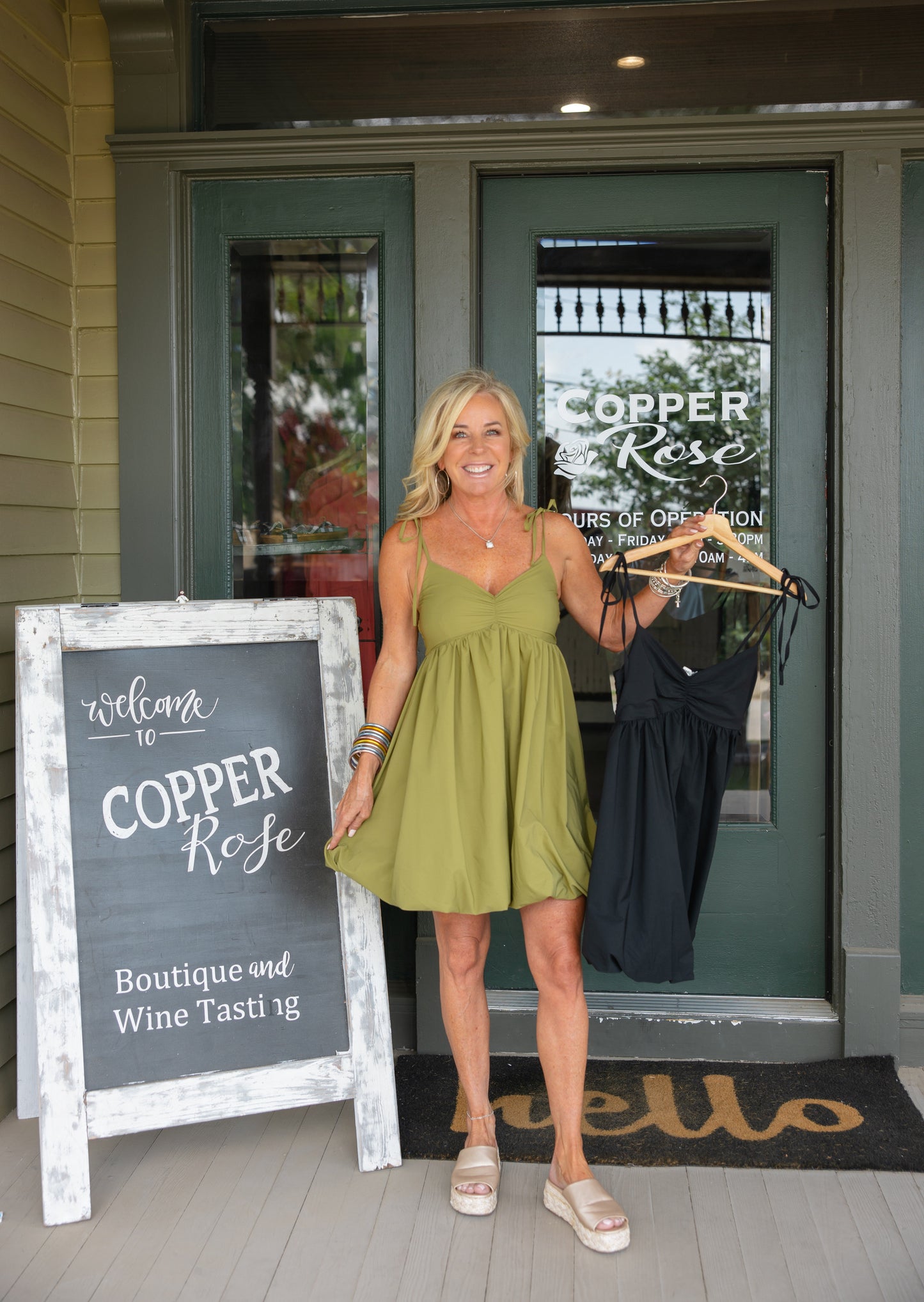 Olive Bubbled Mini Dress