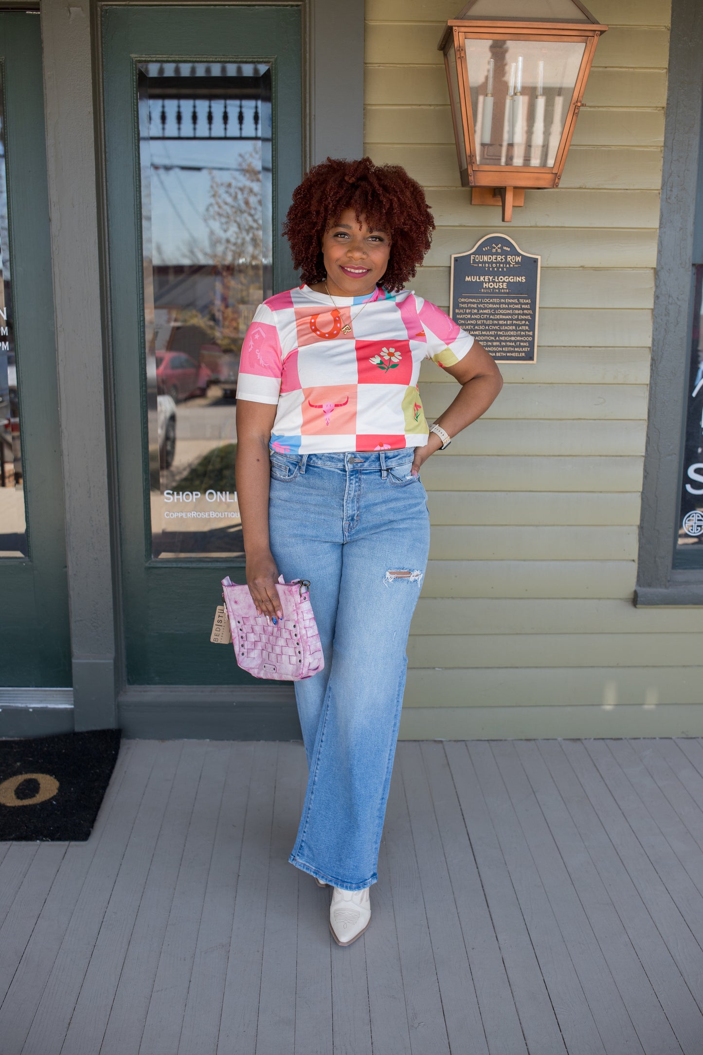 Missy Western Floral Top