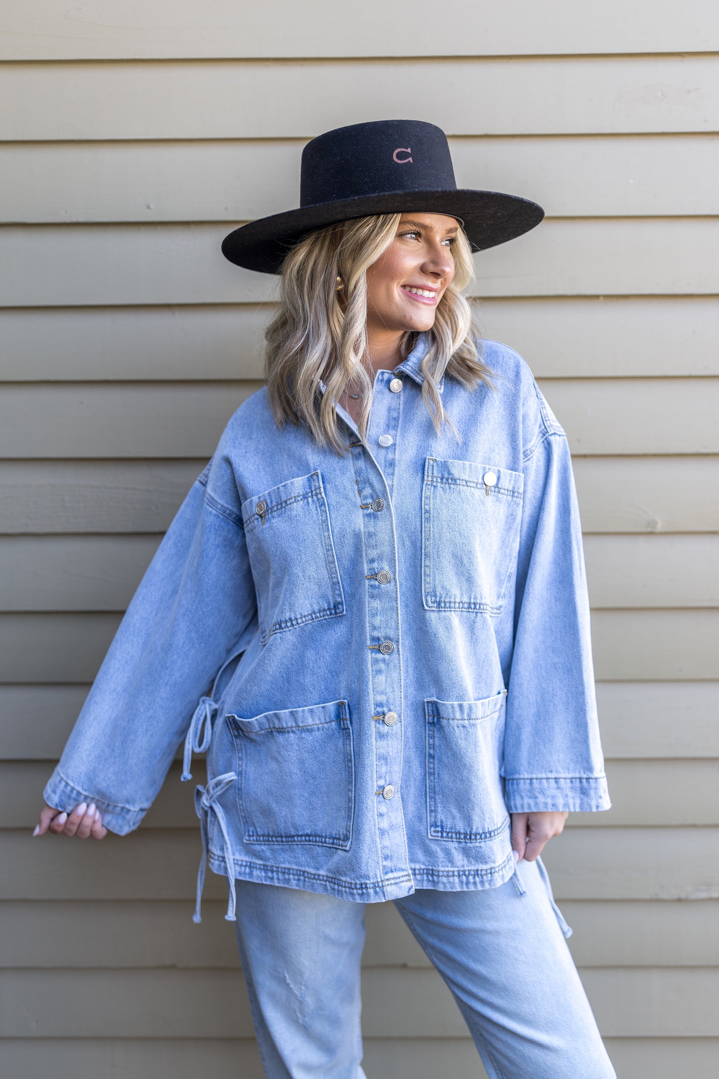 Blanche Oversized Boho Denim Jacket