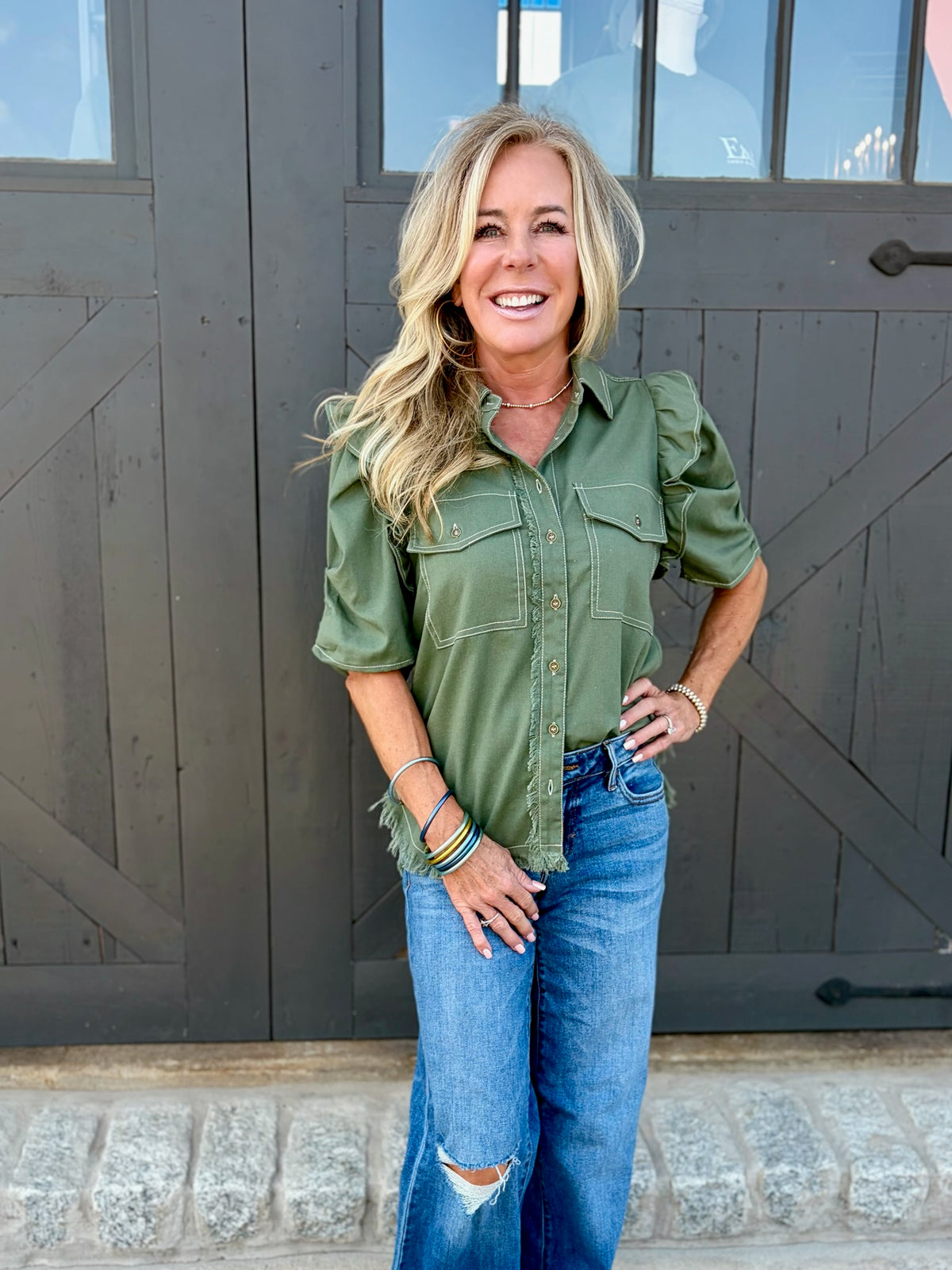 Gigi Top in Olive